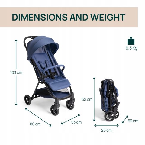 Wózek spacerowy Chicco Urbino niebieski, do 25 kg Wózek spacerowy Chicco Urbino niebieski, do 25 kg