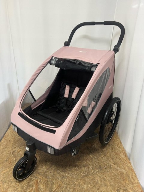 Hauck Przyczepa rowerowa 2w1 Buggy DRYK DUO rose Hauck Przyczepa rowerowa 2w1 Buggy DRYK DUO rose