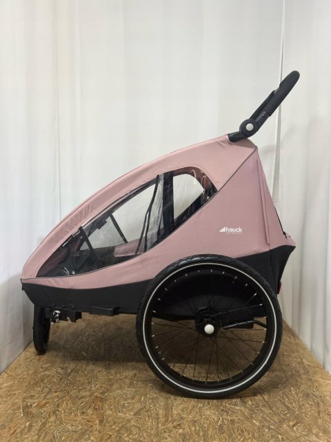 Hauck Przyczepa rowerowa 2w1 Buggy DRYK DUO rose Hauck Przyczepa rowerowa 2w1 Buggy DRYK DUO rose