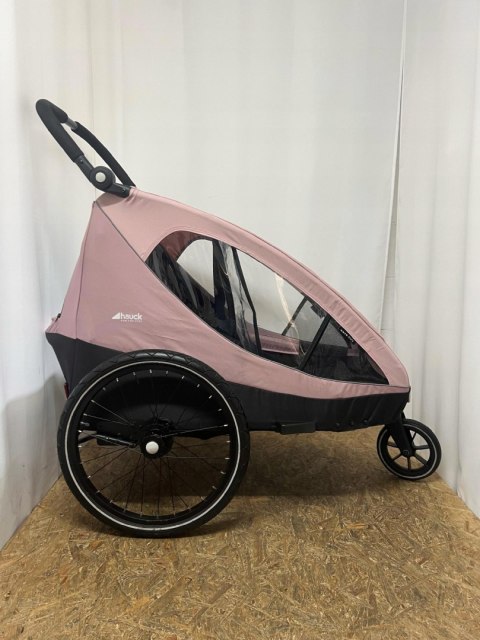 Hauck Przyczepa rowerowa 2w1 Buggy DRYK DUO rose Hauck Przyczepa rowerowa 2w1 Buggy DRYK DUO rose