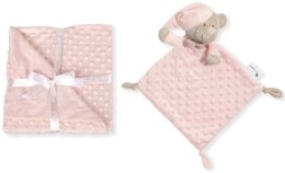 Kocyk 110 x 80 cm przytulanka Interbaby róż