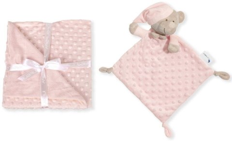 Kocyk 110 x 80 cm przytulanka Interbaby róż Kocyk 110 x 80 cm przytulanka Interbaby róż