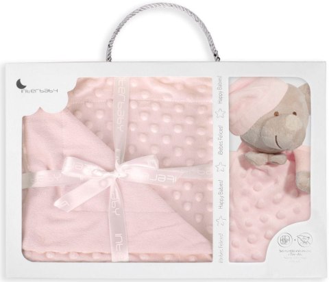 Kocyk 110 x 80 cm przytulanka Interbaby róż Kocyk 110 x 80 cm przytulanka Interbaby róż