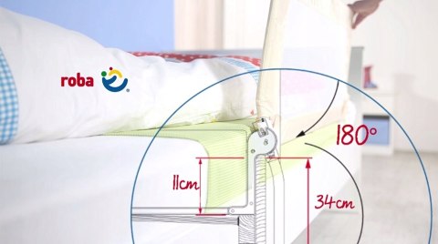 Roba Barierka ochronna do łóżeczka 100cm Roba Barierka ochronna do łóżeczka 100cm
