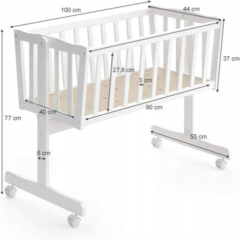 Łóżeczko bujane z baldachimem Star Ibaby Dreams Canopy Stars Grey Łóżeczko bujane z baldachimem Star Ibaby Dreams Canopy Stars Grey