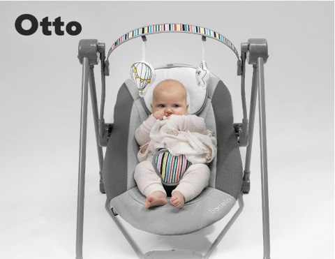 OTTO Lionelo huśtawka bujaczek leżaczek Cozy Grey OTTO Lionelo huśtawka bujaczek leżaczek Cozy Grey