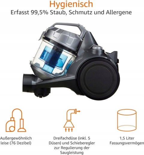 Odkurzacz cylindryczny bezworkowy AmazonBasics Odkurzacz cylindryczny bezworkowy AmazonBasics
