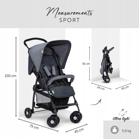 Wózek spacerowy Hauck Sport grey Wózek spacerowy Hauck Sport grey