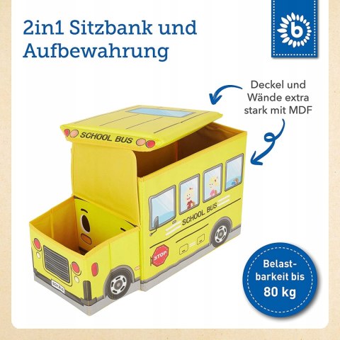 Bieco pojemnik z pokrywą na zabawki Autobus Bieco pojemnik z pokrywą na zabawki Autobus