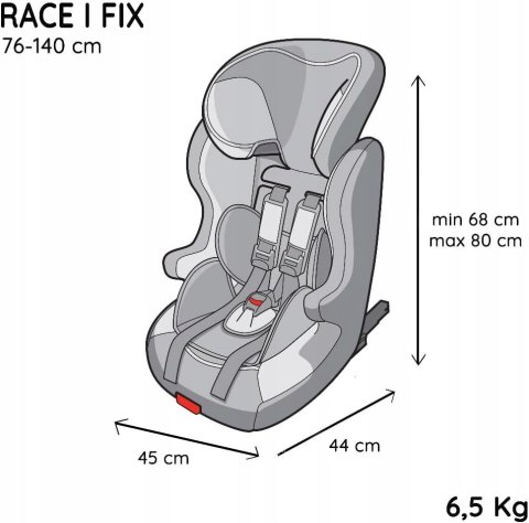Fotelik samochodowy NANIA RACE I FIX ACCESS TOUT NOIR Fotelik samochodowy NANIA RACE I FIX ACCESS TOUT NOIR