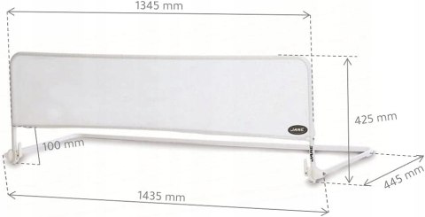 Jané Barierka zabezpieczająca do łóżka 140cm Jané Barierka zabezpieczająca do łóżka 140cm