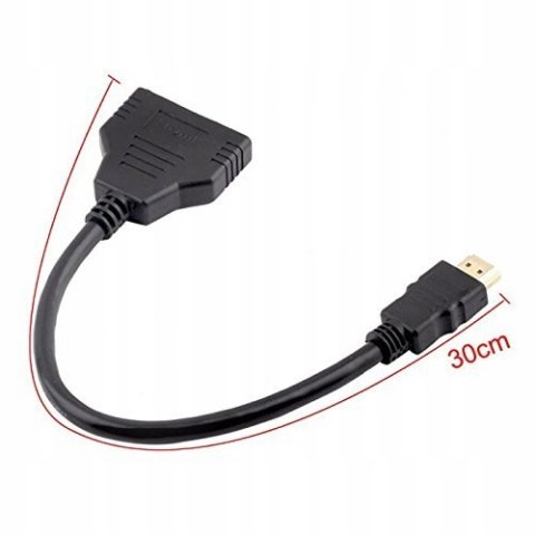 Cablecc Adapter HDMI męski/żeński 2 PORTY Cablecc Adapter HDMI męski/żeński 2 PORTY