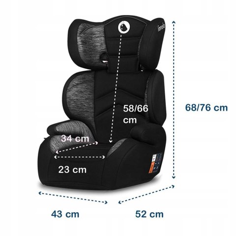 Fotelik Lionelo Lars Plus 15-36 kg dark grey Fotelik Lionelo Lars Plus 15-36 kg dark grey