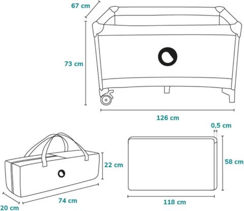 LIONELO Stefi kojec dla niemowląt 120x60cm LIONELO Stefi kojec dla niemowląt 120x60cm
