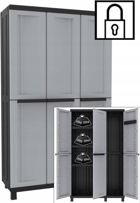 Szafka Ogrodowa 102A Terry Twist Black 170x102 cm Szafka Ogrodowa 102A Terry Twist Black 170x102 cm