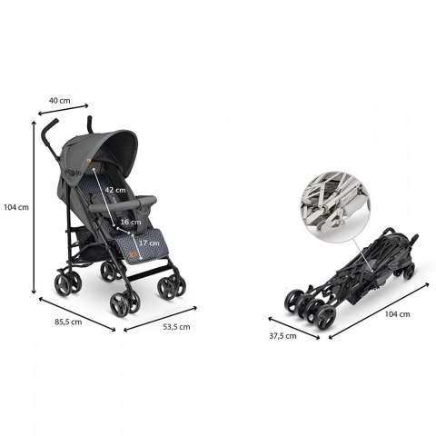 Wózek spacerowy LIONELO Elia 0-15 kg Graphite Wózek spacerowy LIONELO Elia 0-15 kg Graphite