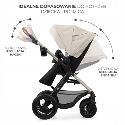 Wózek dziecięcy wielofunkcyjny 3w1 MOOV 2 AIR z fotelikiem MINK PRO szary Wózek dziecięcy wielofunkcyjny 3w1 MOOV 2 AIR z fotelikiem MINK PRO szary