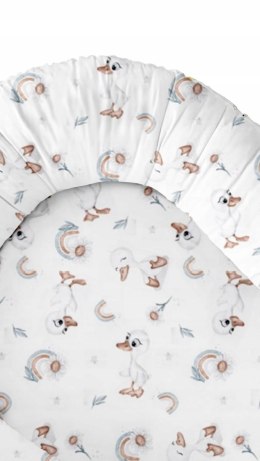 Babynest Kokon gniazdo dla malucha 90x50 cm kaczuszki zieleń powystawowy