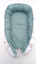 Babynest Kokon gniazdo dla malucha 90x50 cm kaczuszki zieleń powystawowy