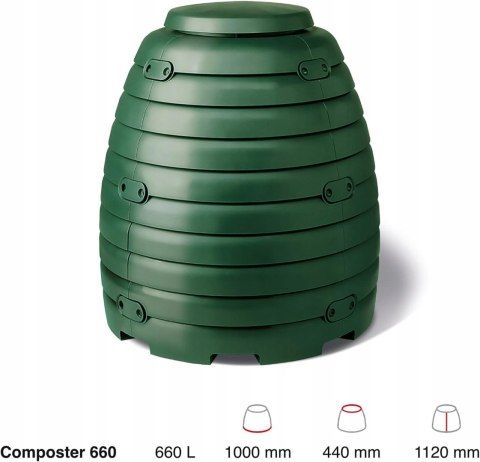 Mattiussi Kompostownik Zielony 660 litrów Mattiussi Kompostownik Zielony 660 litrów