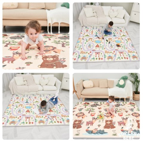 Piankowa dwustronna mata do zabawy Superbe Bebe 150x180cm Piankowa dwustronna mata do zabawy Superbe Bebe 150x180cm