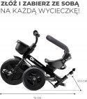 ROWEREK TRÓJKOŁOWY KinderKraft obrotowy AVEO black