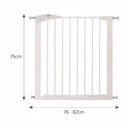 Barierka na drzwi, schody Munchkin rozporowa 76-82 cm biały