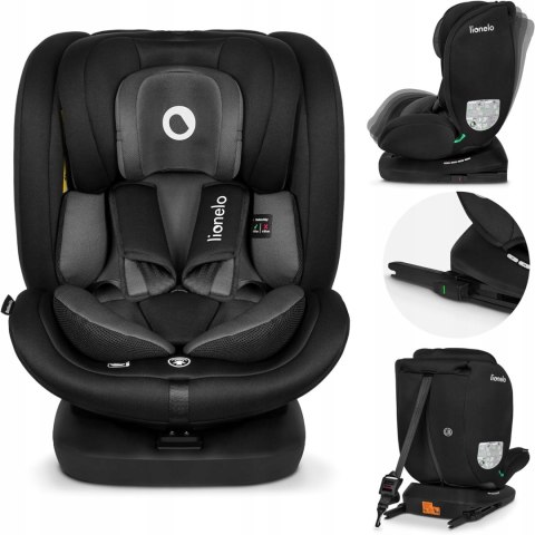 Fotelik samochodowy Lionelo BASTIAAN I-SIZE Black-Grey Fotelik samochodowy Lionelo BASTIAAN I-SIZE Black-Grey