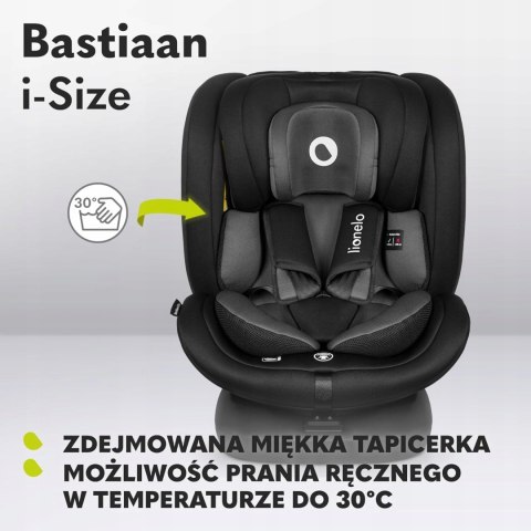 Fotelik samochodowy Lionelo BASTIAAN I-SIZE Black-Grey Fotelik samochodowy Lionelo BASTIAAN I-SIZE Black-Grey