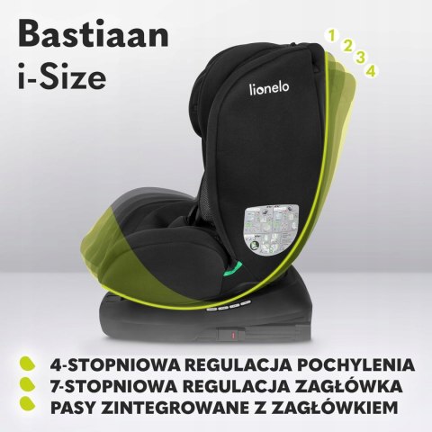 Fotelik samochodowy Lionelo BASTIAAN I-SIZE Black-Grey Fotelik samochodowy Lionelo BASTIAAN I-SIZE Black-Grey