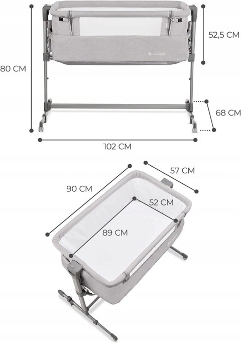 Łóżeczko turystyczne Kinderkraft NESTE UP grey Łóżeczko turystyczne Kinderkraft NESTE UP grey