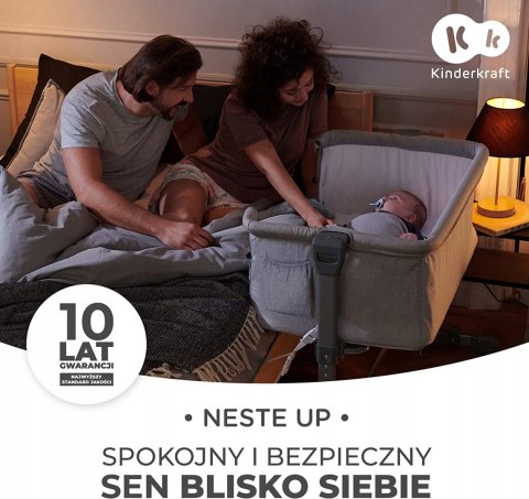 Łóżeczko turystyczne Kinderkraft NESTE UP grey Łóżeczko turystyczne Kinderkraft NESTE UP grey