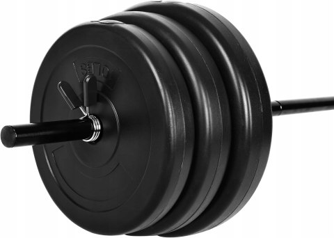 Zestaw ciężarków Fitvids z sześcioma talerzami i sztangą 45,4 kg Zestaw ciężarków Fitvids z sześcioma talerzami i sztangą 45,4 kg
