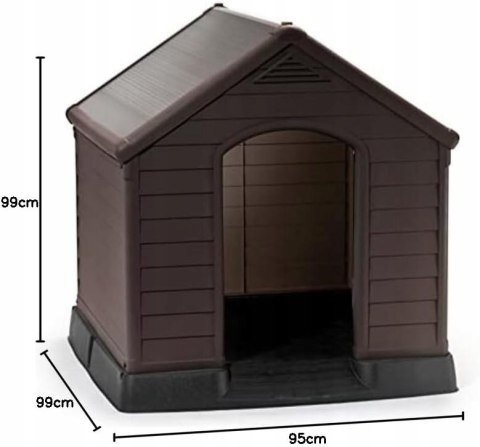 Buda dla psa Curver tworzywo sztuczne wym. zew. 99 cm x 95 cm x 99 cm Brown Buda dla psa Curver tworzywo sztuczne wym. zew. 99 cm x 95 cm x 99 cm Brown