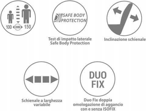 Foppapedretti fotelik Open I-Size, od 100 do 150 cm wzrostu, 3-12 lat, Foppapedretti fotelik Open I-Size, od 100 do 150 cm wzrostu, 3-12 lat,