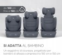 KikkaBoo i-Aid FOTELIK SAMOCHODOWY I-SIZE 15-36 KG 100-150 CM GREY