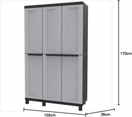 Terry Twist Black 102A wielofunkcyjna szafka ogrodowa 170x102x39cm