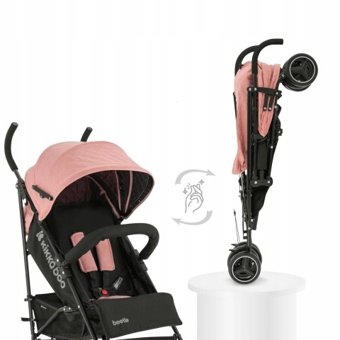 Wózek KikkaBoo BEETLE do 22 kg Lekki składany Różowy Wózek KikkaBoo BEETLE do 22 kg Lekki składany Różowy