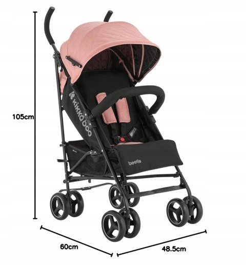 Wózek KikkaBoo BEETLE do 22 kg Lekki składany Różowy Wózek KikkaBoo BEETLE do 22 kg Lekki składany Różowy