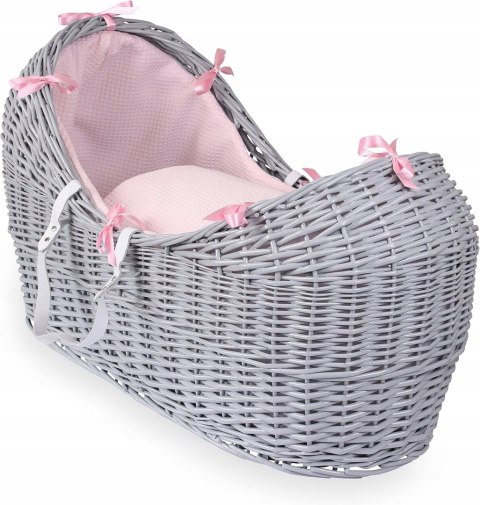 Clair de Lune kosz mojżesza Waffle Grey Wicker Noah róż Clair de Lune kosz mojżesza Waffle Grey Wicker Noah róż