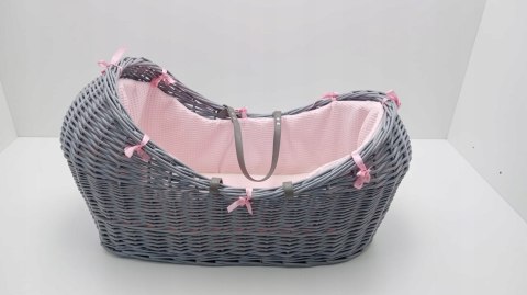 Clair de Lune kosz mojżesza Waffle Grey Wicker Noah róż Clair de Lune kosz mojżesza Waffle Grey Wicker Noah róż