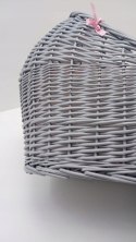 Clair de Lune kosz mojżesza Waffle Grey Wicker Noah róż