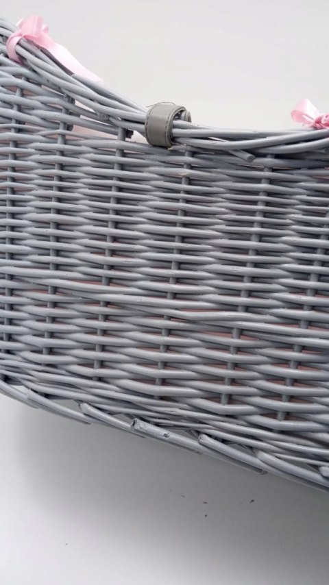 Clair de Lune kosz mojżesza Waffle Grey Wicker Noah róż Clair de Lune kosz mojżesza Waffle Grey Wicker Noah róż
