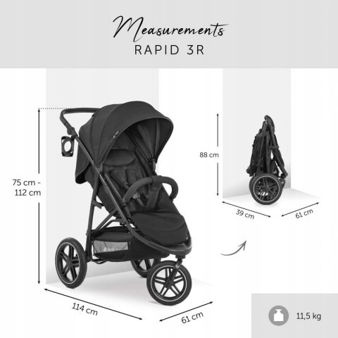Wózek wielofunkcyjny HAUCK Rapid 3R Black Wózek wielofunkcyjny HAUCK Rapid 3R Black
