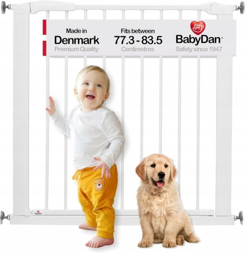 Baby Dan Barierka na drzwi, schody rozporowa 77,3-83,5 cm biała Baby Dan Barierka na drzwi, schody rozporowa 77,3-83,5 cm biała