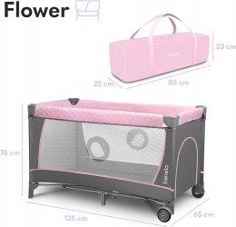 LIONELO Flower Łóżeczko Turystyczne Dla Niemowląt