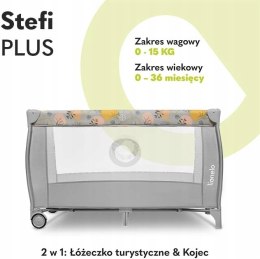 Łóżeczko turystyczne DWUPOZIOMOWE Lionelo Stefi