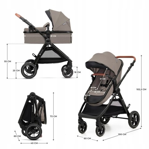 Wózek wielofunkcyjny 3w1 Kinderkraft ESME z fotelikiem MINK PRO Wózek wielofunkcyjny 3w1 Kinderkraft ESME z fotelikiem MINK PRO