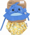 Zoocchini Pieluszka Kąpielowa z Czapką Wieloryb UPF 50+ 6-12m (7-10kg)