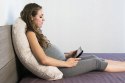 Merrymama poduszka rogal ciążowy plewa orkiszowa beż